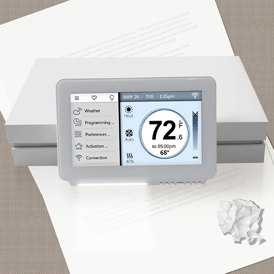 HVACQuick Vine WiFi Thermostat Model TJ919 With Touchscreen And App