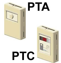 Neptronic PTA and PTC series wall thermostats and temperature controllers