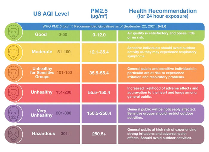 WHO guidelines for particle safety