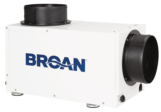 Broan B70DHV dehumidifier alternate port view