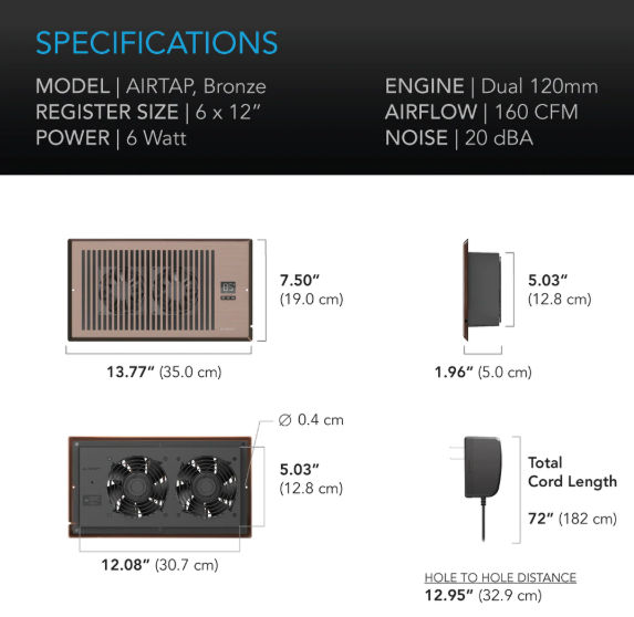 AC Infinity AIRTAP Register Booster