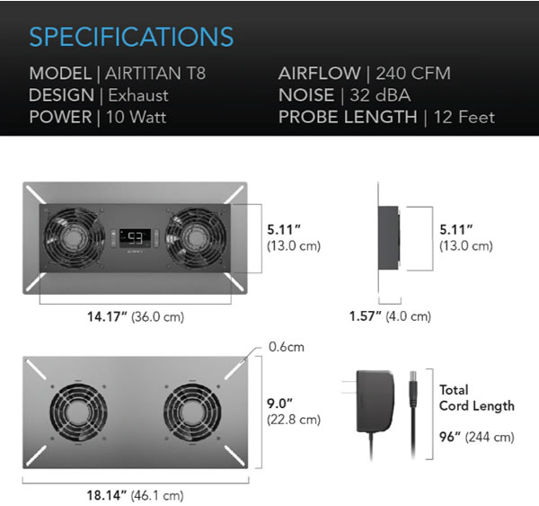 AC Infinity AIRTITAN T8 Crawl Space Vent