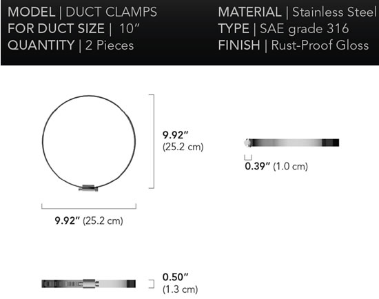 AC Infinity duct clamps