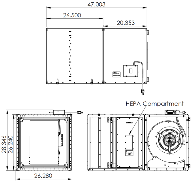 airscape ah-4 hepa dimensions