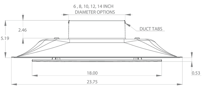 American Louver Stratus Diffuser Dimensions