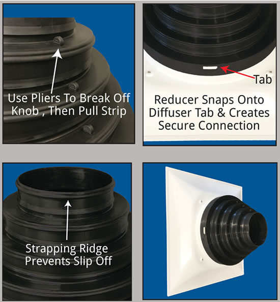 American Louver Stratus Universal Diffuser and Reducer