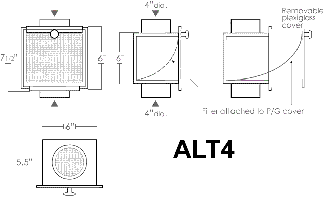 alt4 lint trap dimensions