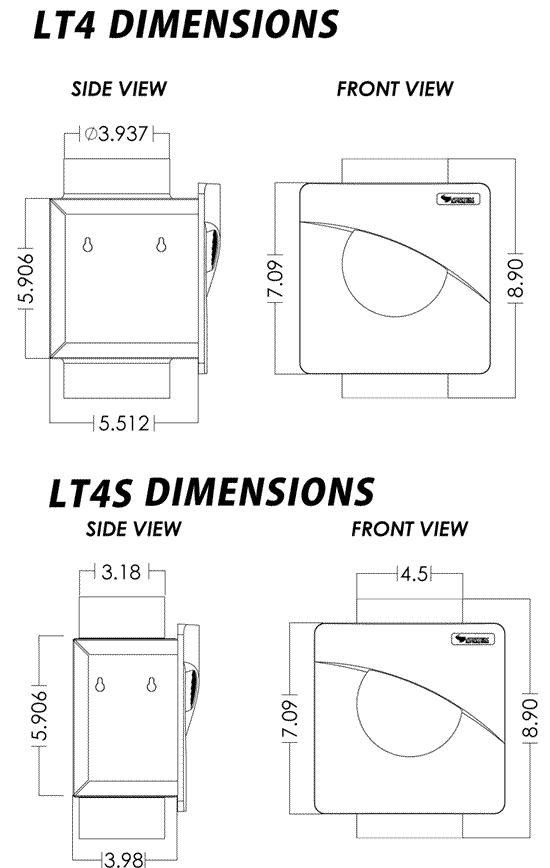lt4 lint trap dimensions