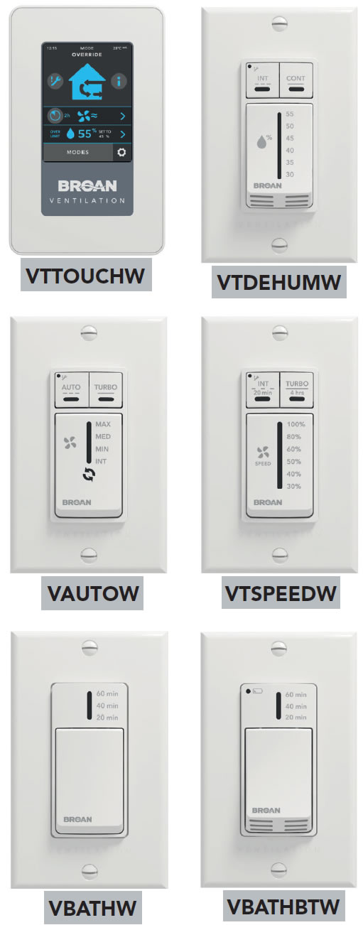 Broan AI Series Controls