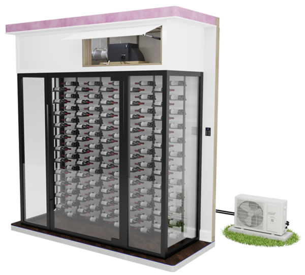 CellarCool Flex Installed in wine cellar