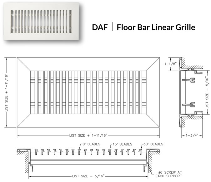 dayus bar linear floor grilles