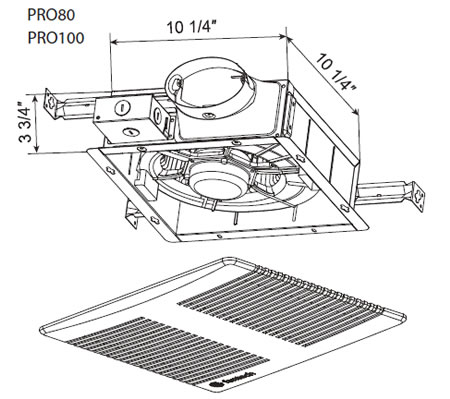 fantech FRO PLUS dimensions