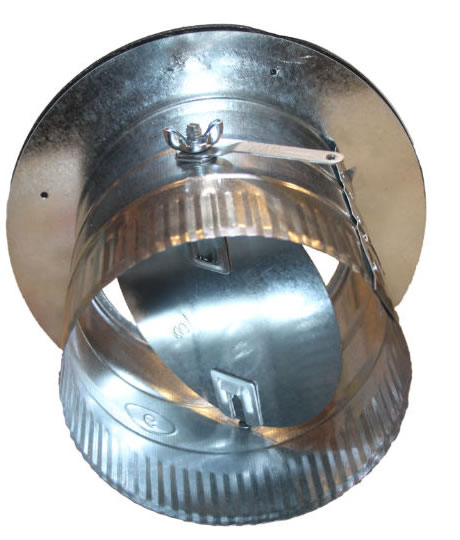 air-tite takeoff with balancing damper rear face view