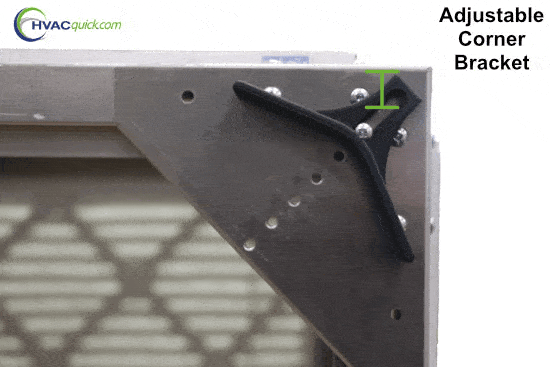 HVACQuick CRFB filter box adjustable corner brackets