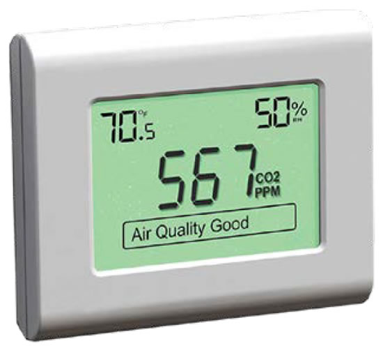 iO HVAC Controls CO2-TH Monitor