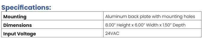 iO HVAC Controls Twinning Kit Specs