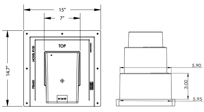 Primex RV20 dimensions