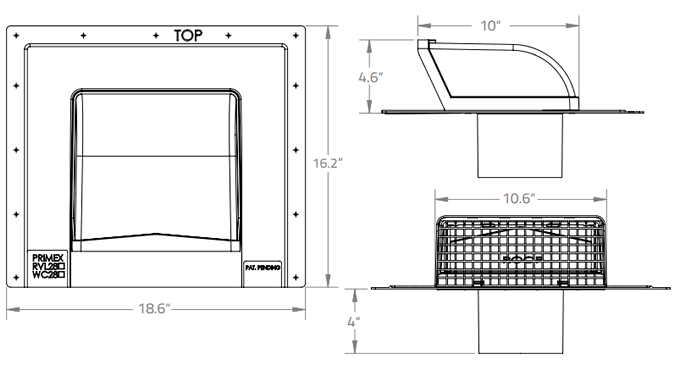 Primex RVL28 dimensions