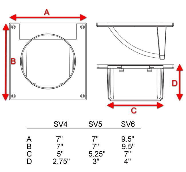 Primex SV soffit vent dimensions