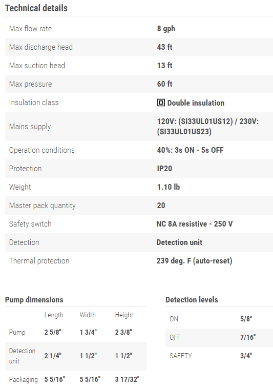 Sauermann Kondensatpumpe SI-33, 30l/h