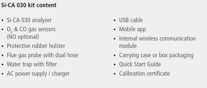 Sauermann Si-CA 030 kit contents