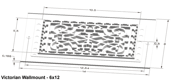 smi ventilation victorian  6x12 grille