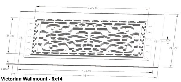 smi ventilation victorian  6x14 grille