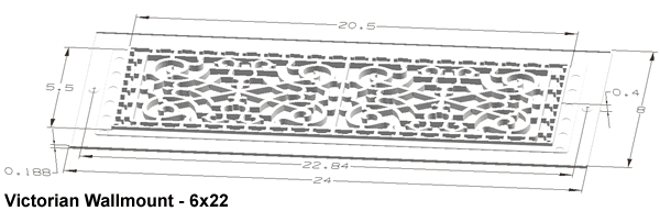 smi ventilation victorian  6x22 grille