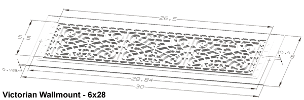 smi ventilation victorian  6x28 grille