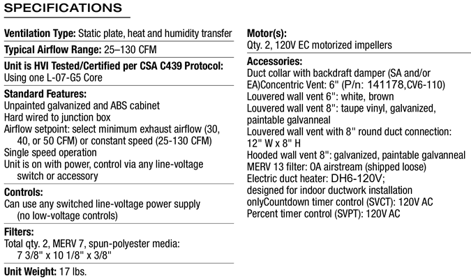 Soler Palau treeg110 size and perfrormance specifications