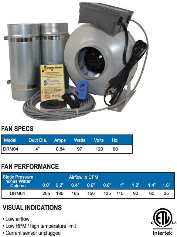 suncourt drm04 dryer booster fan specs