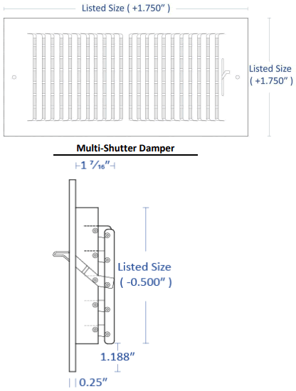 102M dimensions