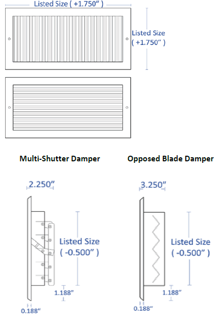truaire A210 single deflection grilles