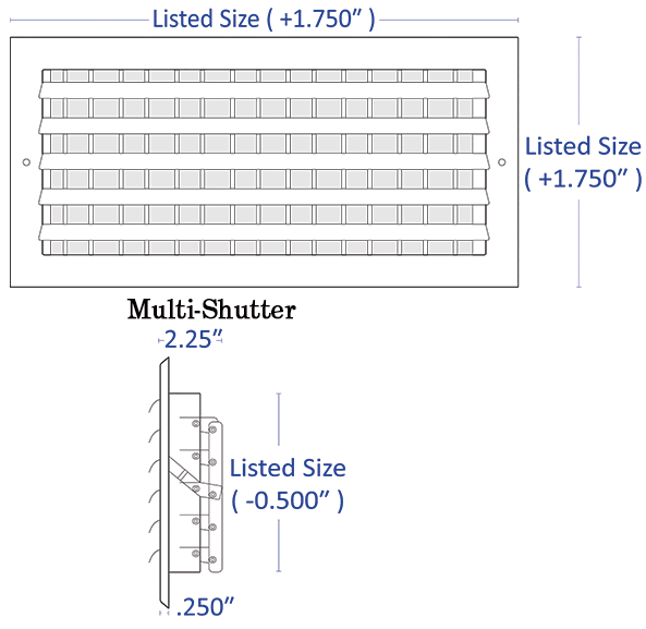 truaire A301 single deflection grilles