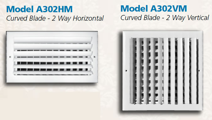 truaire A302 double deflection grilles