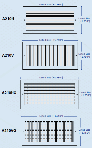 truaire A210 single deflection grilles