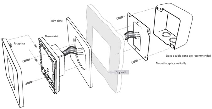 warmup 4iE thermostat install view