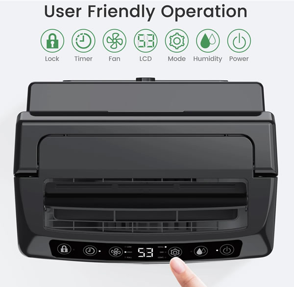 Waykar  PD160B-PRO Dehumidifier Buttons