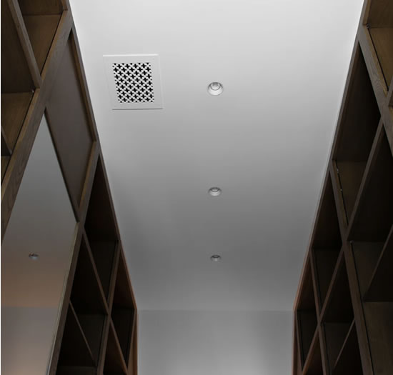 Worth CPV grille installed in a closet