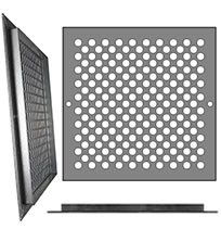 AirScape Custom Flanged Grilles - Staggered 1/2 Inch Diameter Circle Pattern