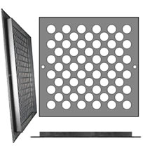 AirScape Custom Flanged Grilles - Staggered 7/8 Inch Diameter Circle Pattern