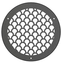 AirScape DesignShape Custom Flat Grilles - Round With Tear Pattern