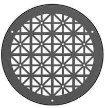 AirScape DesignShape Custom Flat Grilles - Round With Grecian Pattern