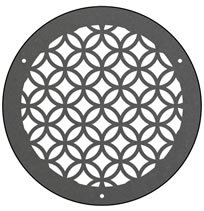 AirScape DesignShape Custom Flat Grilles - Round With Linked Circles Pattern