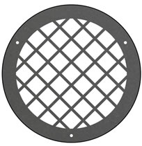 AirScape DesignShape Custom Flat Grilles - Round With Diamond Pattern