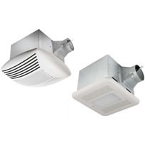 Delta BreezSignature Ceiling Mounted Bathroom Fans With LIGHT - 4" Duct