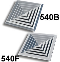 TRUaire A540F and A540B Series Directional Surface Mount Diffusers