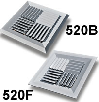 TRUaire 520F and 520B Series Modular Core Surface Mount Diffusers