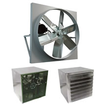 Canarm XB Series Belt Drive Wall Fans With Cabinet Back Guard And Shutter