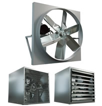 Canarm XB Series Belt Drive Wall Fans With Cabinet Back Guard And Shutter